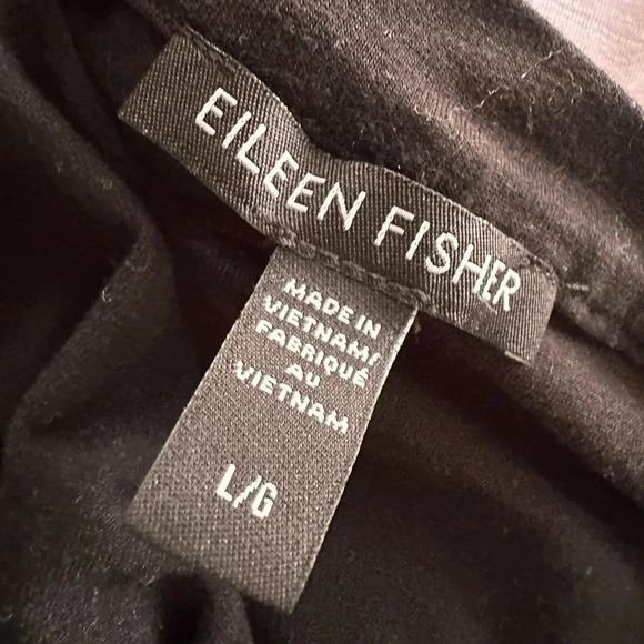 Eileen Fisher Fine Jersey Crew Neck Shirred Dress - Picture 11 of 12
